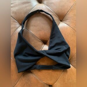 CSB Black Twist Front Halter Top